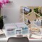 IRIS USA 4" x 6" Photo Storage Box with Handle and 16 cases, Craft Organizers and Storage Cases for Pictures, Clear